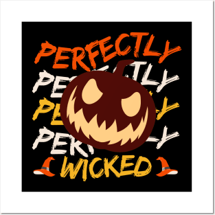 Perfectly Wicked Halloween Pumpkin Posters and Art